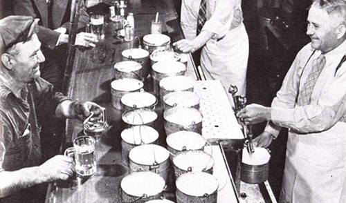 Growler en el bar